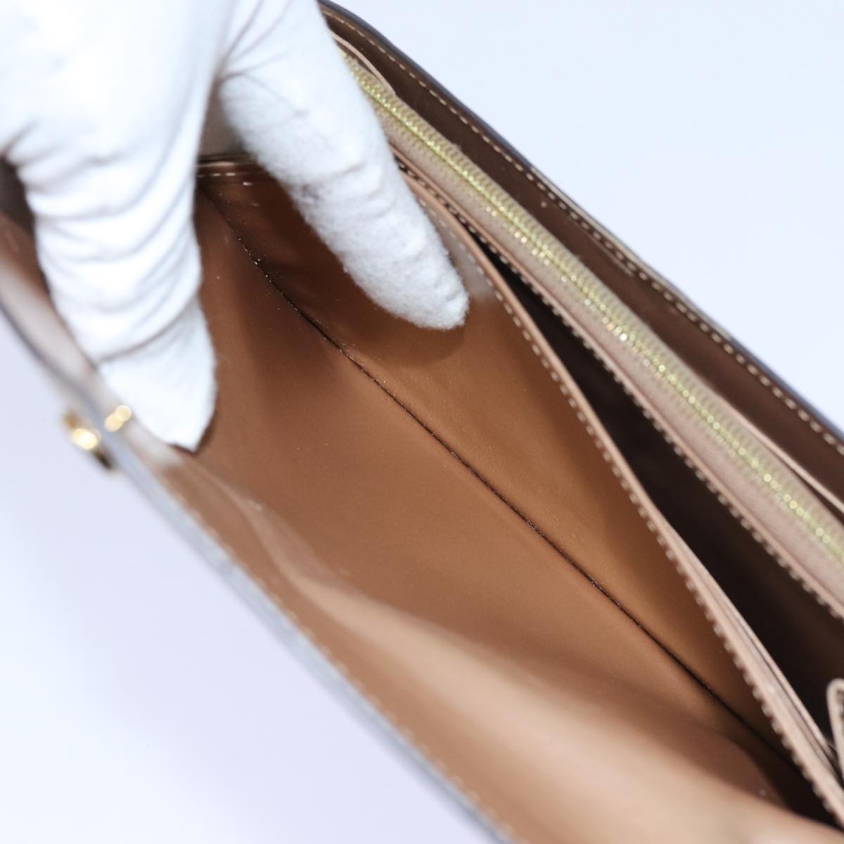 LOUIS VUITTON Vernis Portefeiulle Sarah Long Wallet Dunne M90209 LV yk11987