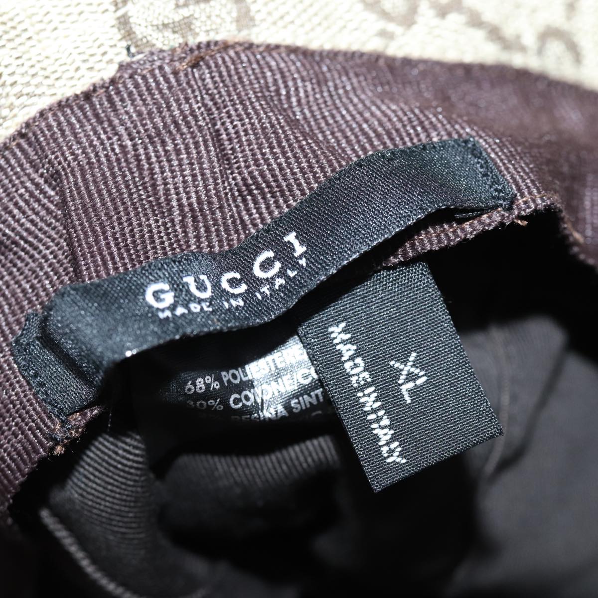 GUCCI GG Canvas Web Sherry Line Hat XL Beige Red Green yk12321