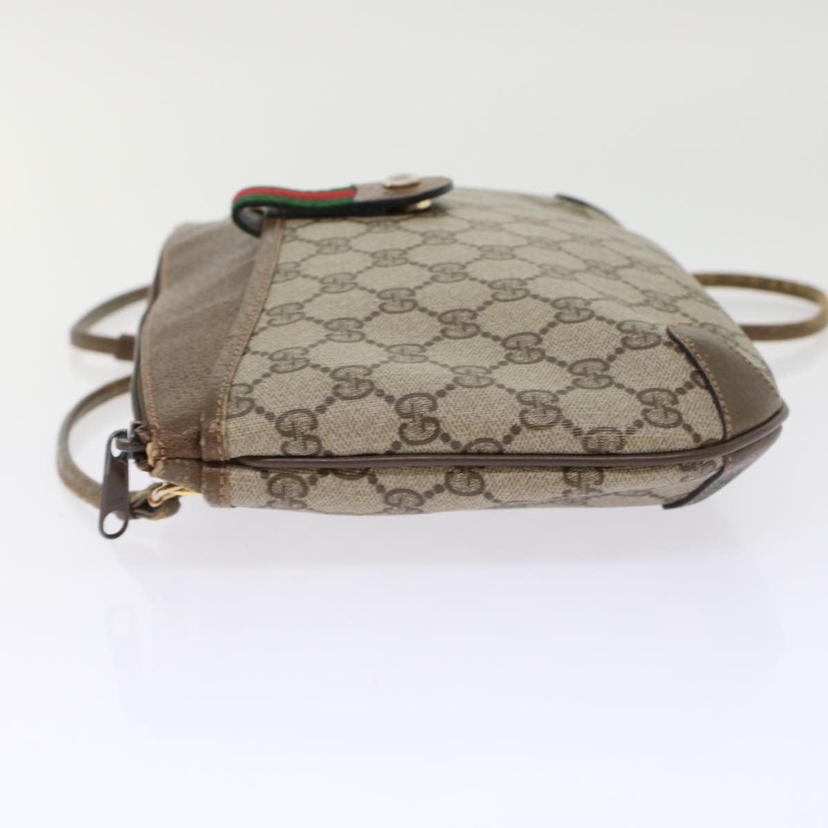 GUCCI GG Canvas Web Sherry Line Shoulder Bag Beige Red 904.02.026 yk7967