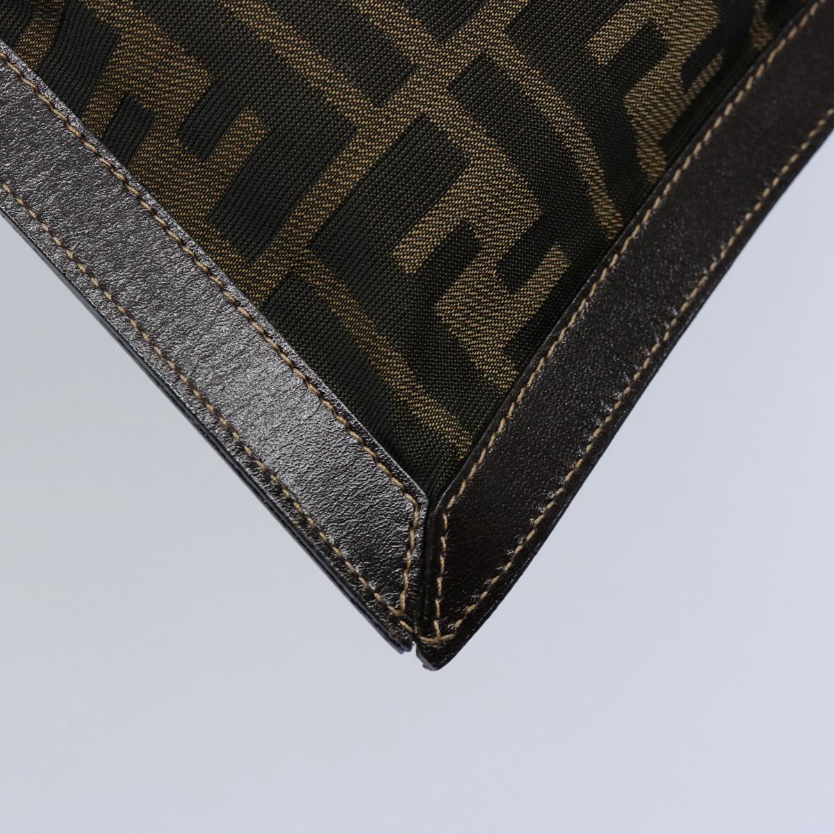 FENDI Zucca Canvas Clutch Bag Brown yk9827