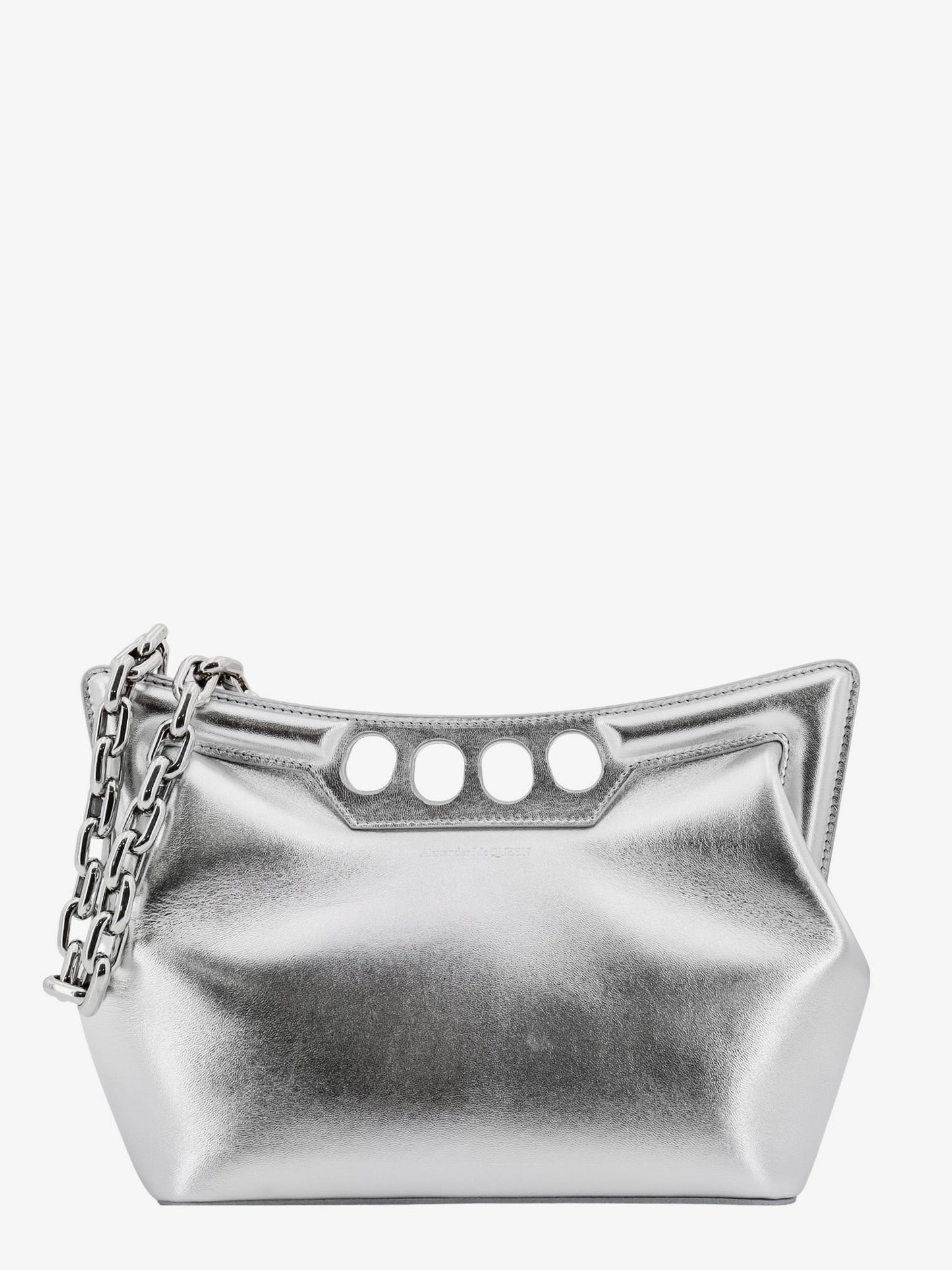 Alexander Mcqueen Woman Alexander Mcqueen Woman Silver Shoulder Bags