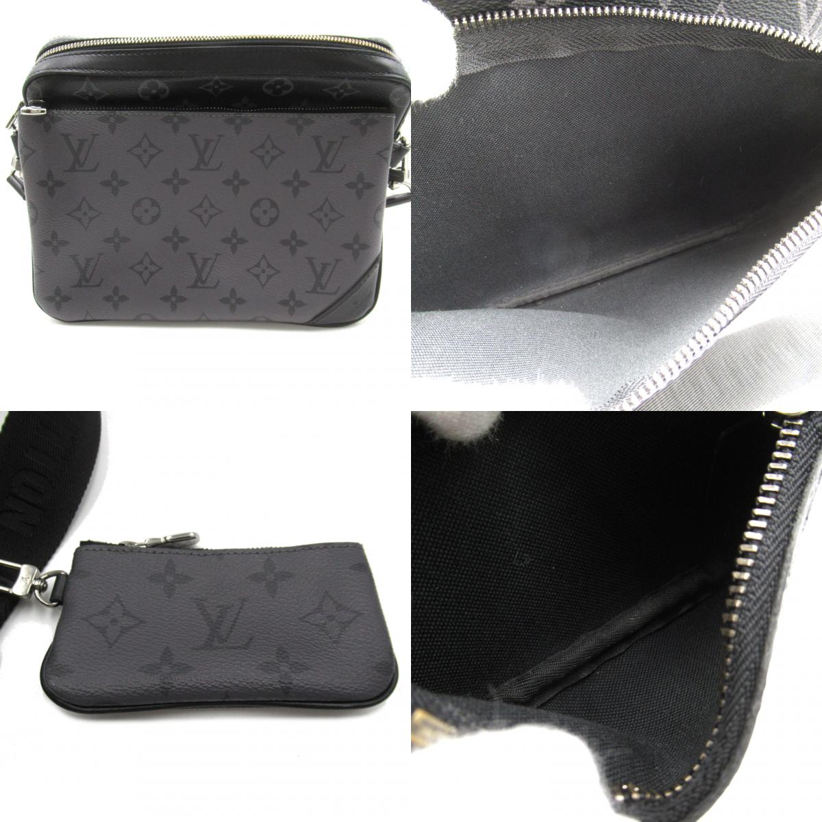 Louis Vuitton Trio Messengers Shoulder Bag PVC ted Canvas Monogram Exclusively   Black M69443