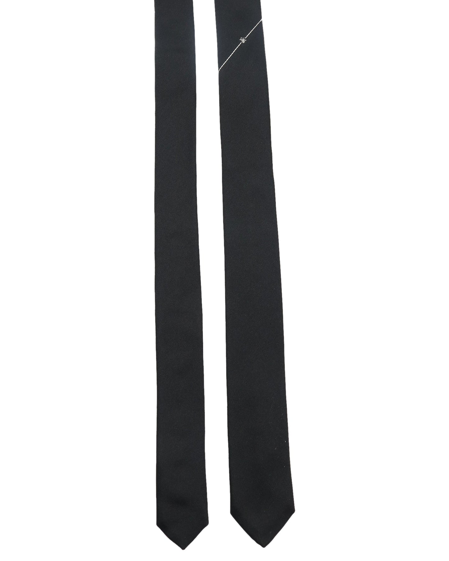 Dior Homme Beetle Skinny Tie in Black Silk