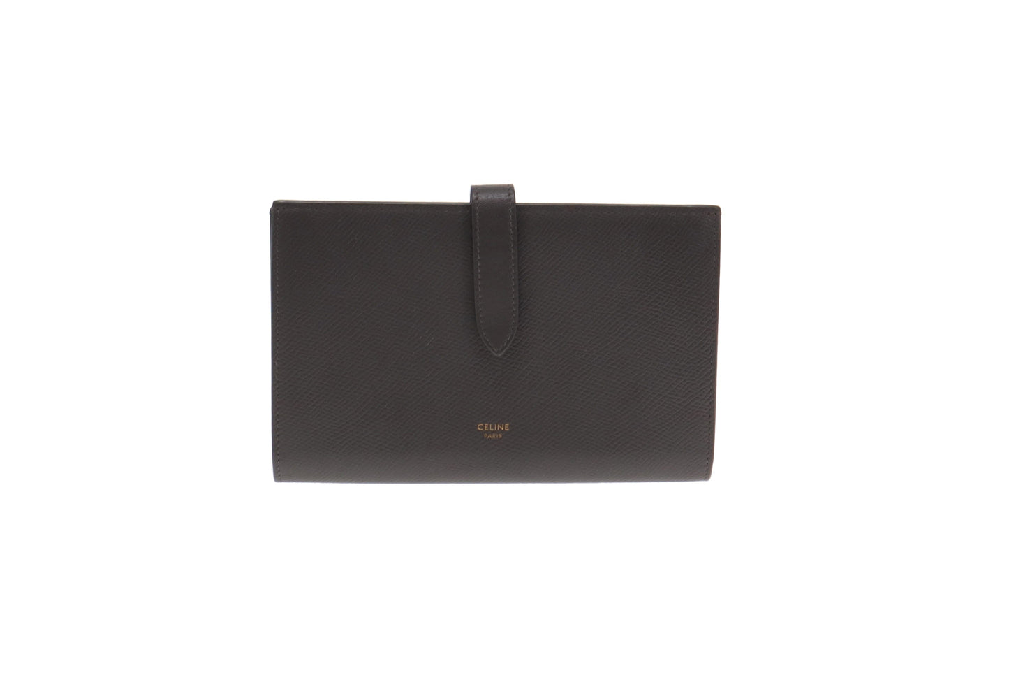Celine Large Grey Strap Wallet