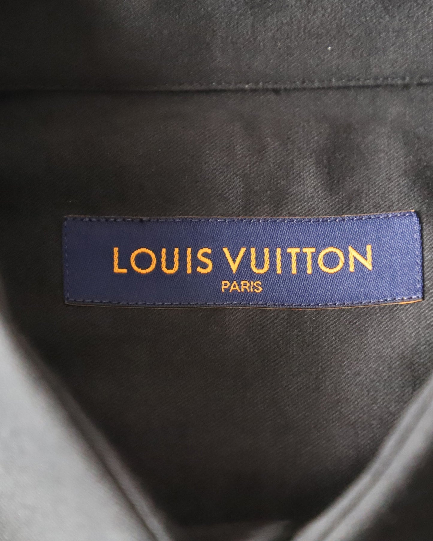 Louis Vuitton Zipper Detail Shirt in Black Cotton