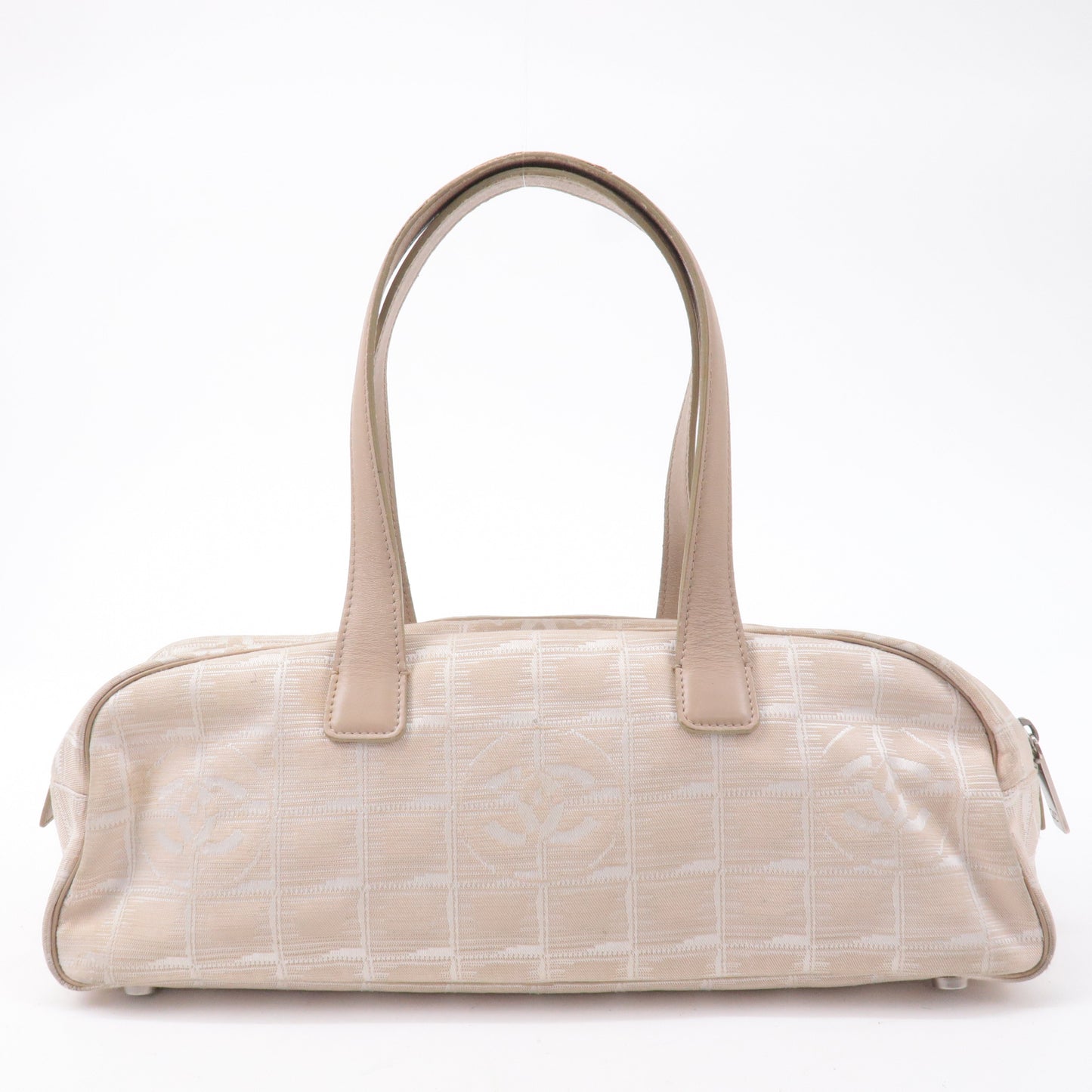 CHANEL New Travel Line Nylon Jacquard Leather Mini Bag A15828