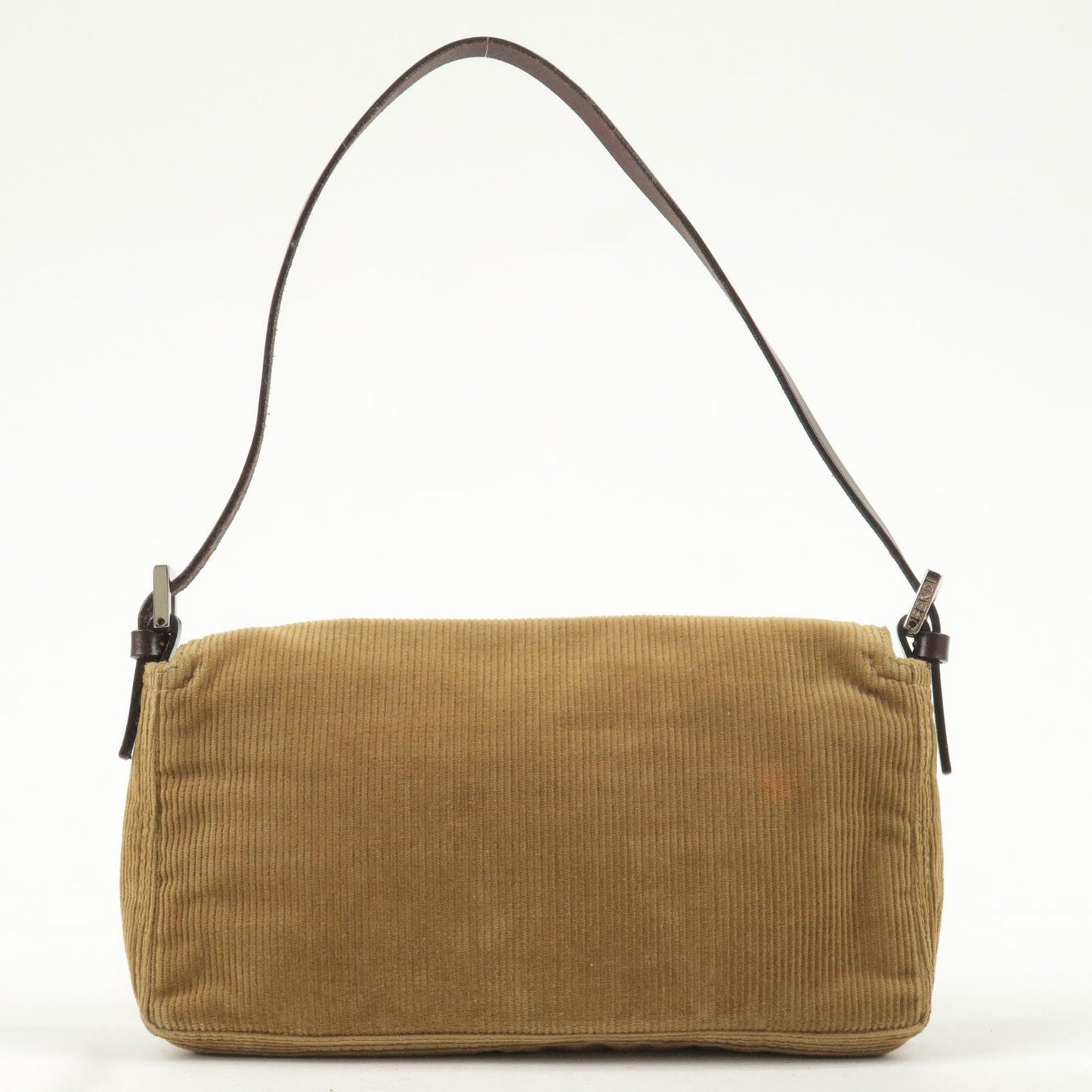 FENDI Corduroy Shoulder Bag Hand Bag Brown 26776 Brown
