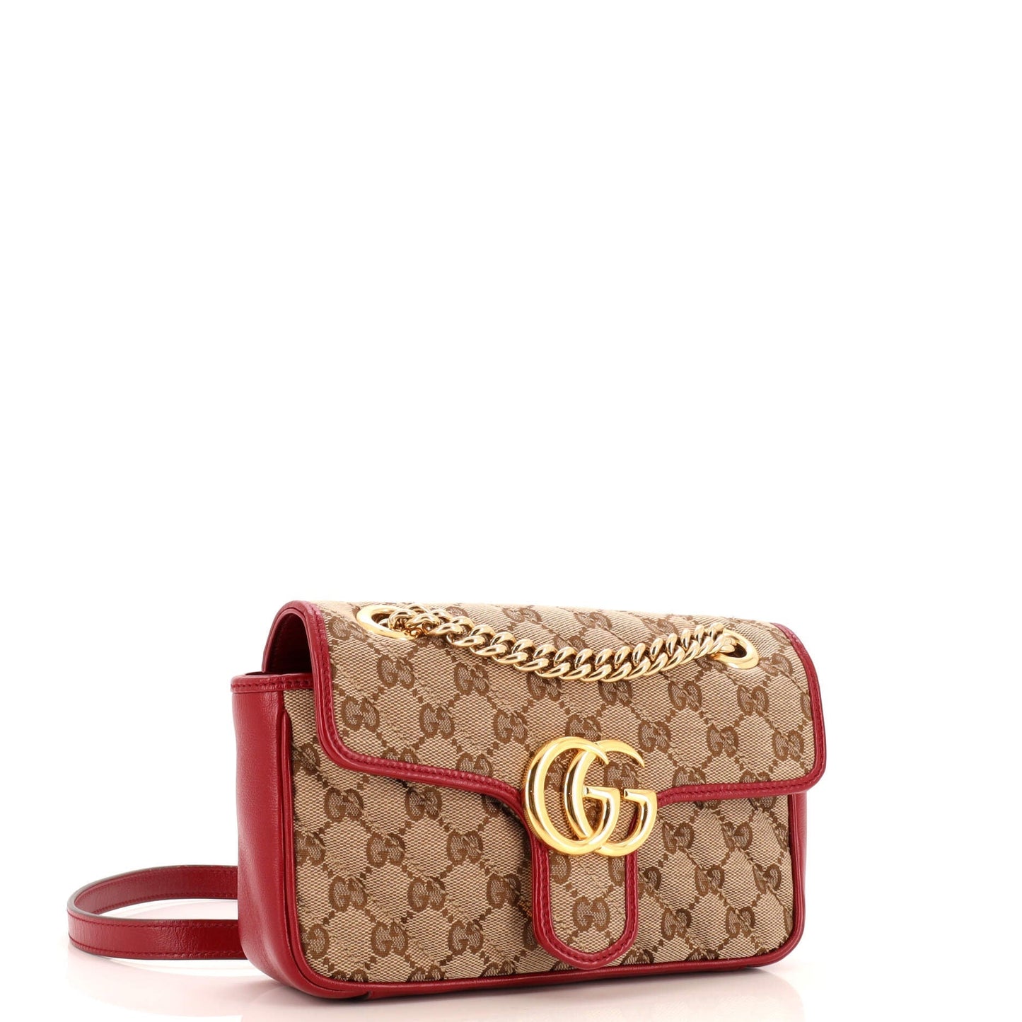 GG Marmont Flap Bag Diagonal Quilted GG Canvas Mini