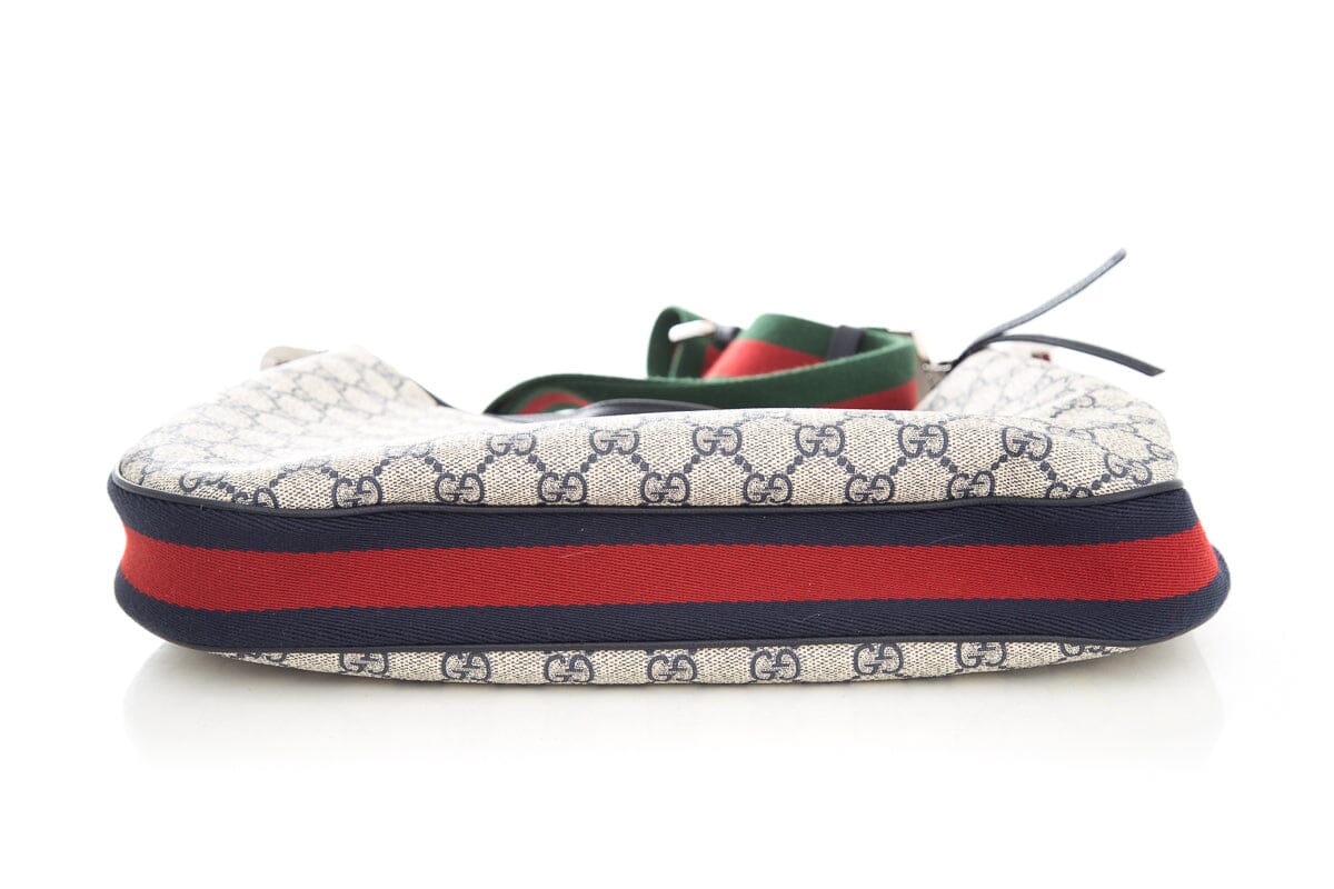 Gucci Navy Attache GG Supreme Handbag