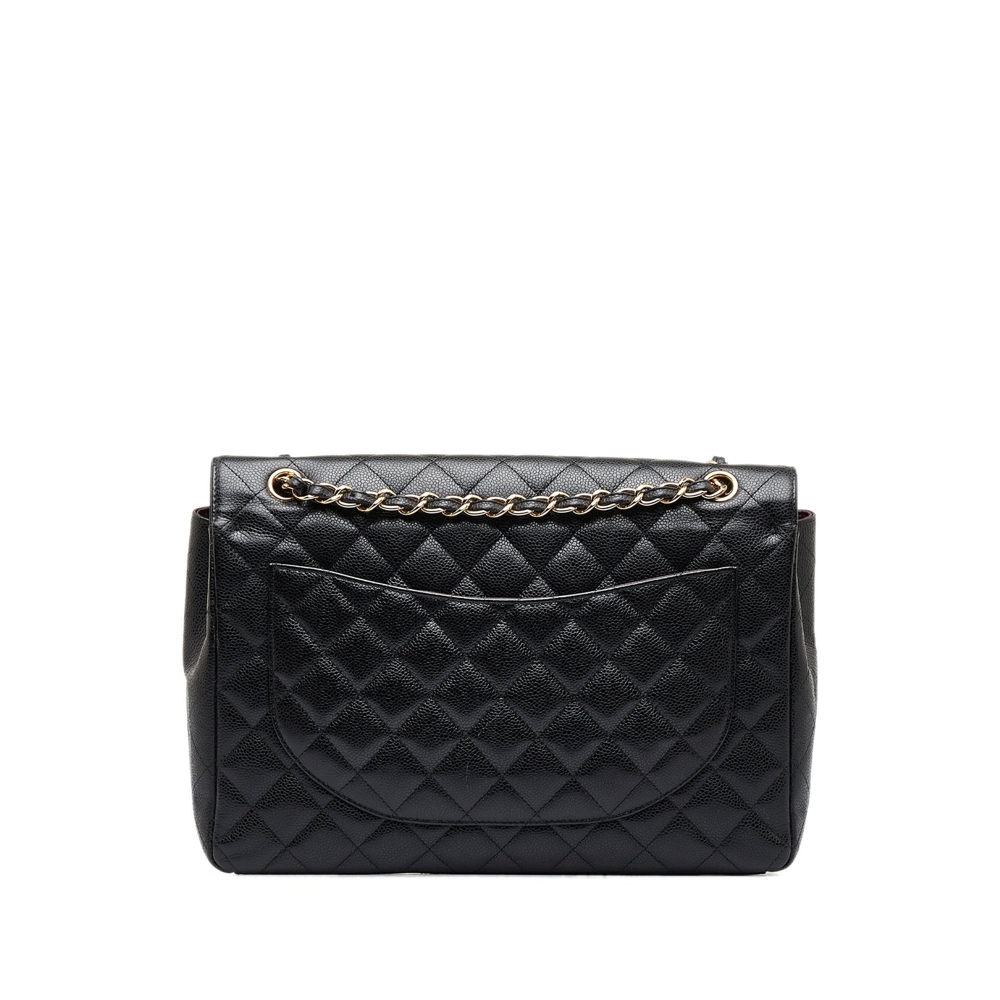 Chanel Classic Double Flap Maxi Black Caviar Gold