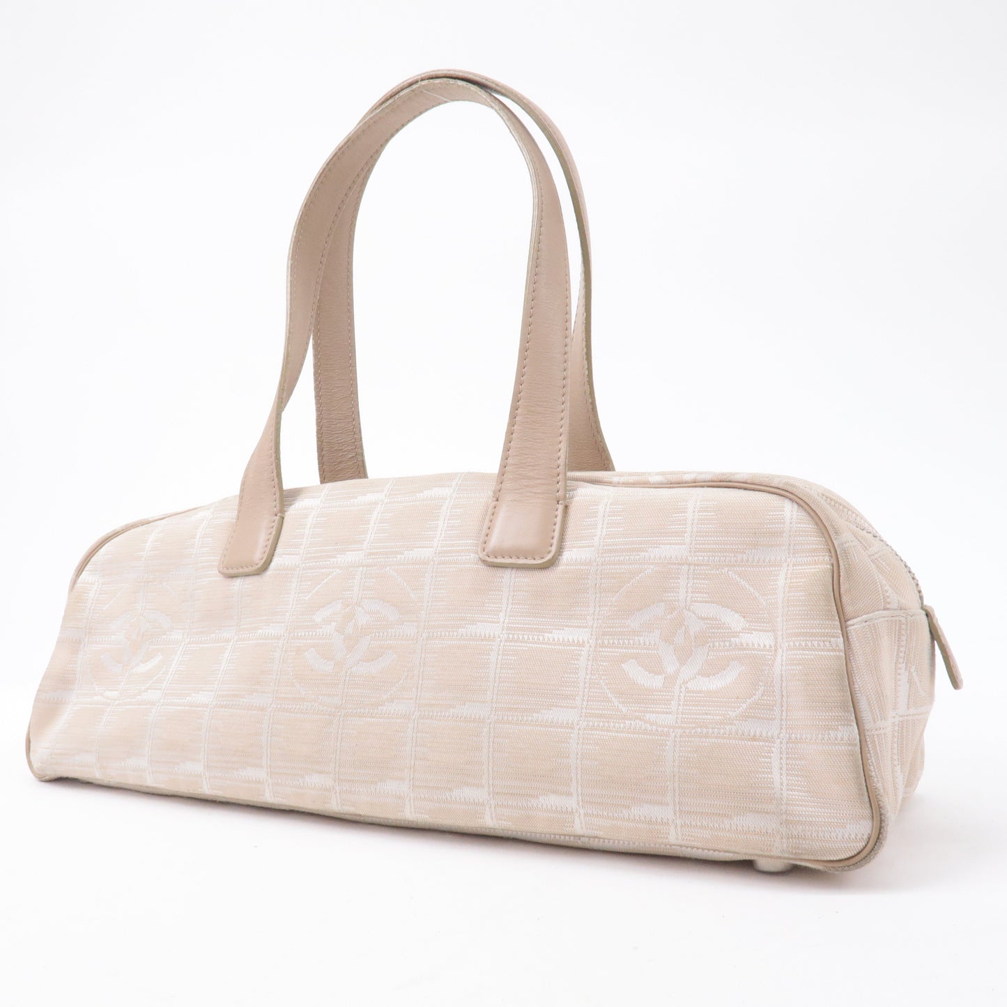 CHANEL New Travel Line Nylon Jacquard Leather Mini Bag A15828