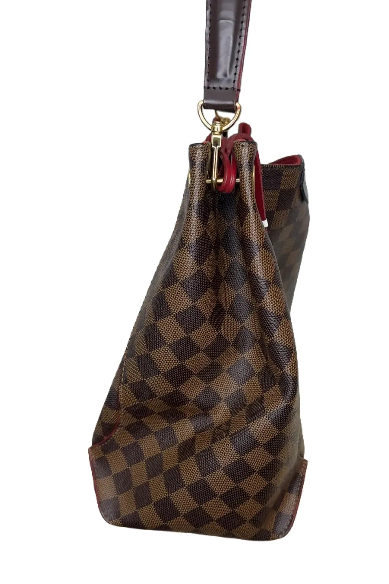 LOUIS VUITTON Damier Ebene Caissa Hobo Cherry B22-30
