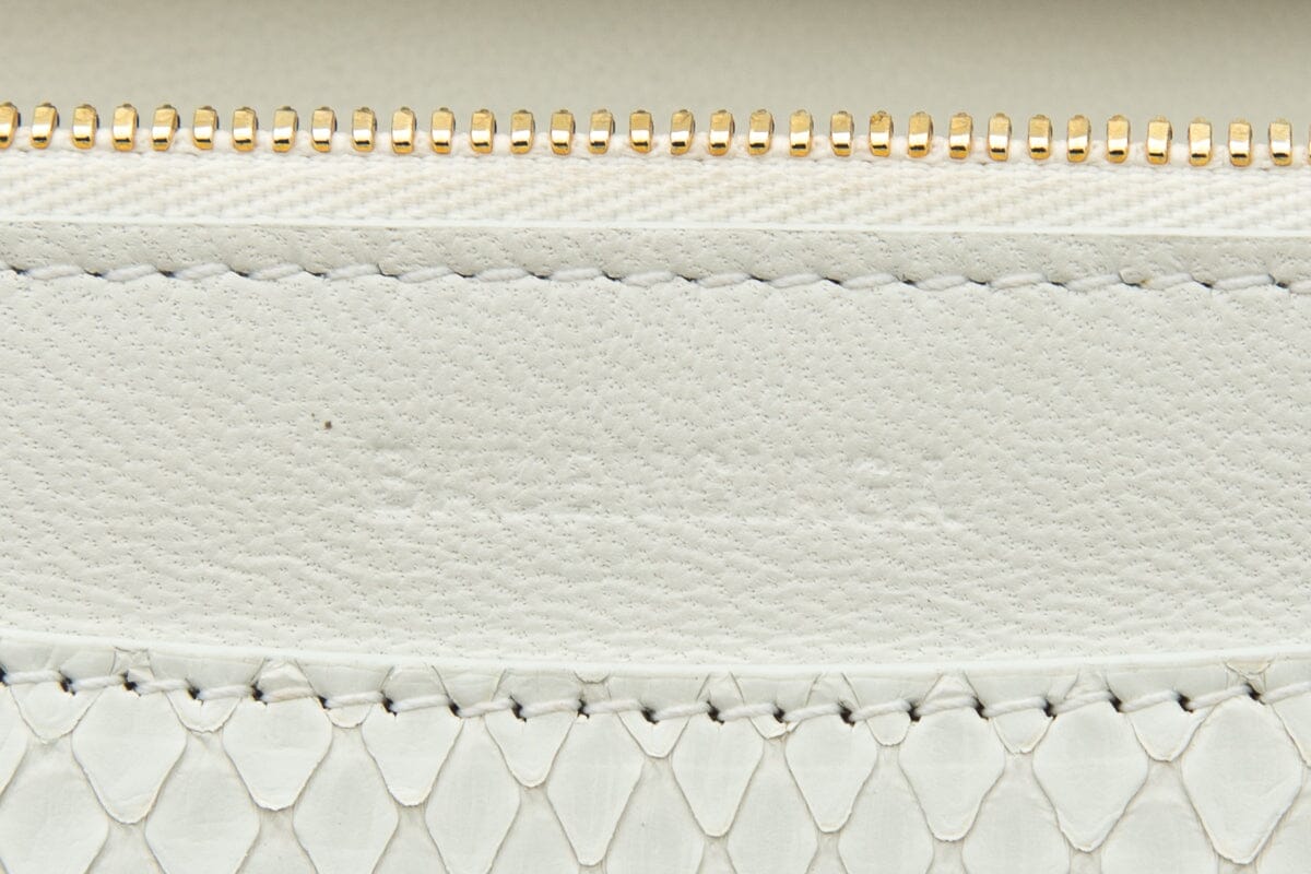 Balenciaga White Python Handbag