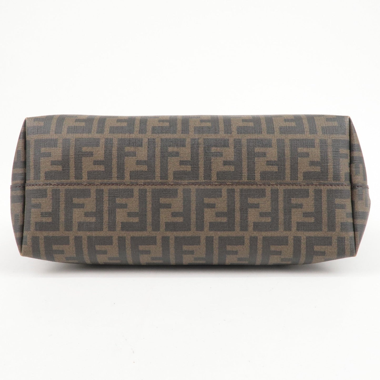 FENDI Zucca Logo Print PVC Leather Tote Bag Brown 8BH198