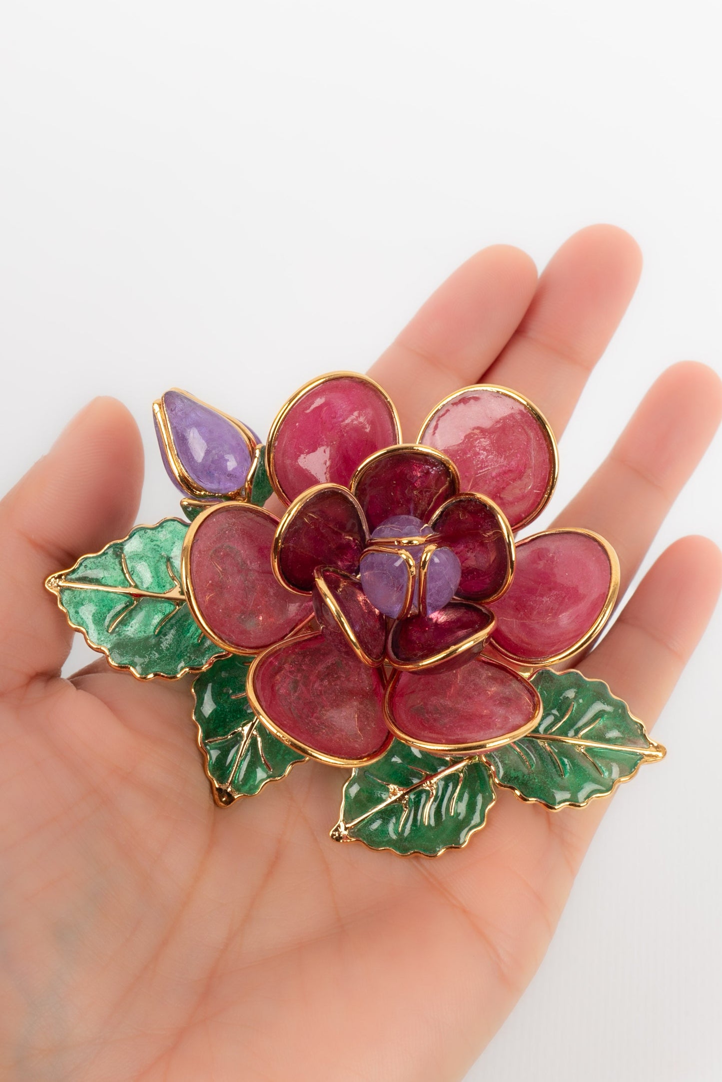 Broche / Pendentif en pÃƒÆ’Ã‚Â¢te de verre Augustine