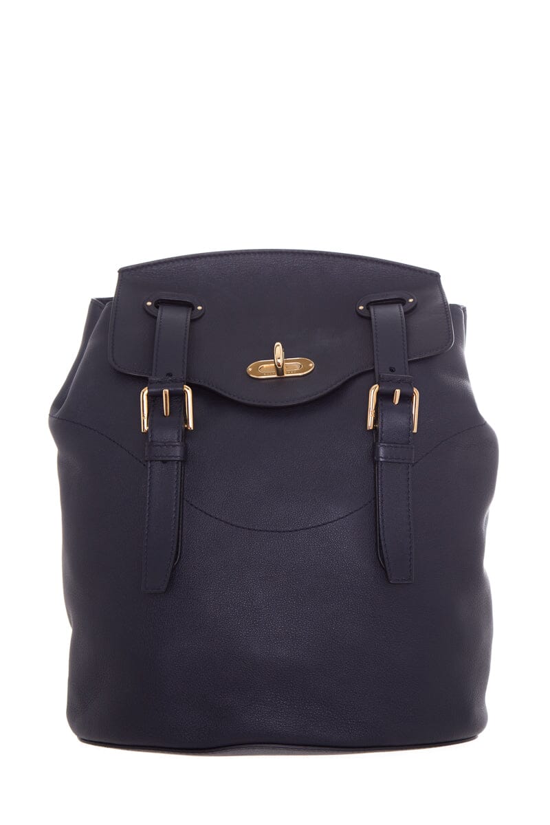 Ralph Lauren Collection Navy Leather Backpack