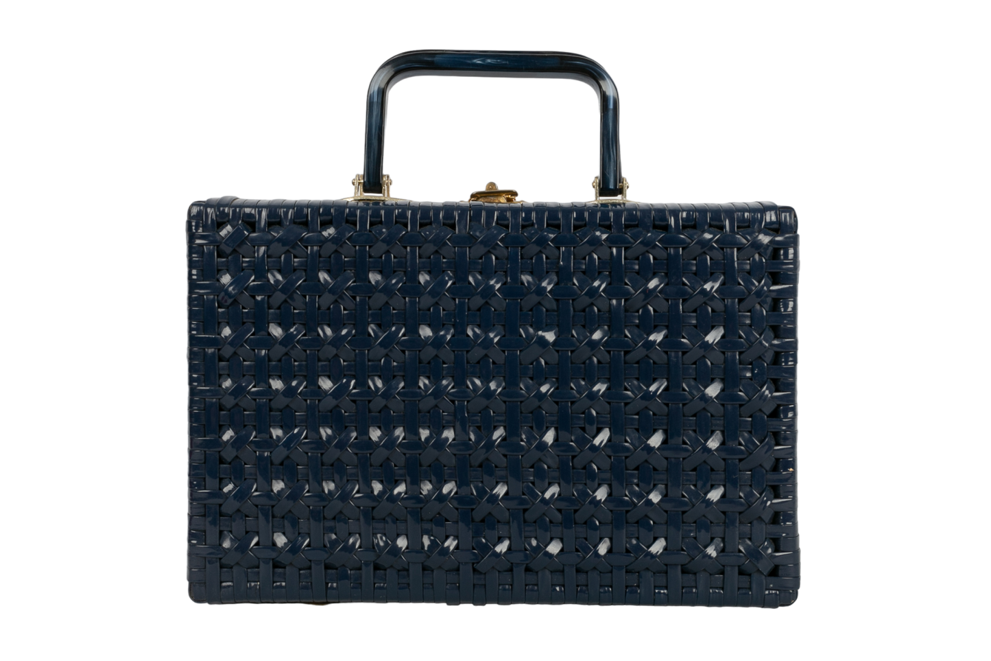 Sac en osier bleu