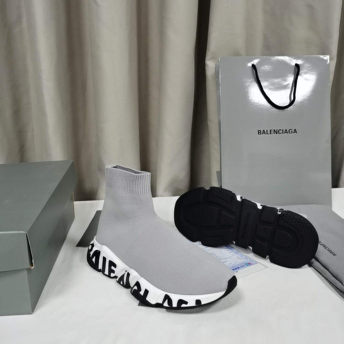GLM - Bla Speed Print Stretch Knit Sneakers