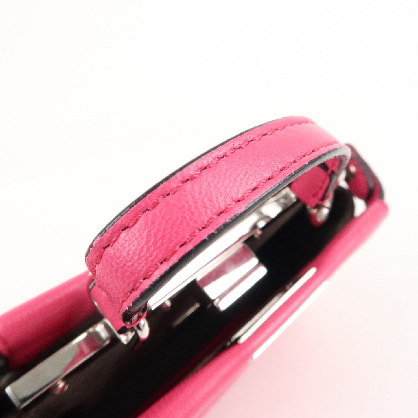 FENDI Leather Micro Peekaboo 2Way Bag Hand Bag Pink 8M0355