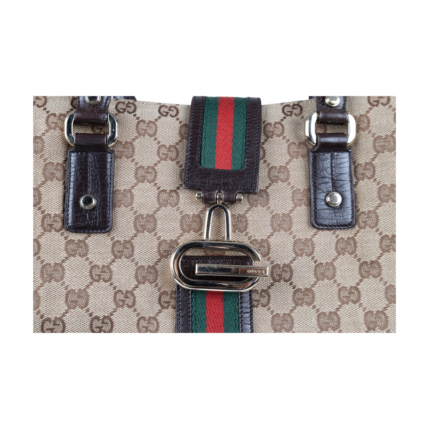 Gucci Monogram Canvas Junco Tote Bag - '00s