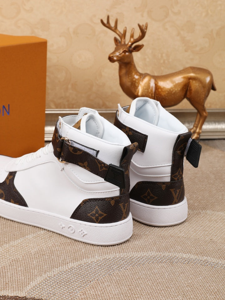 GLM - LUV High Top White Brown Sneaker