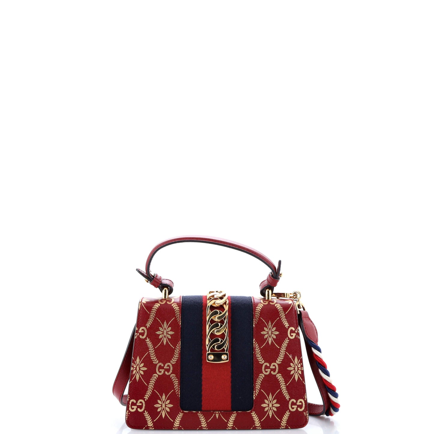 Sylvie Top Handle Bag Printed Leather Mini