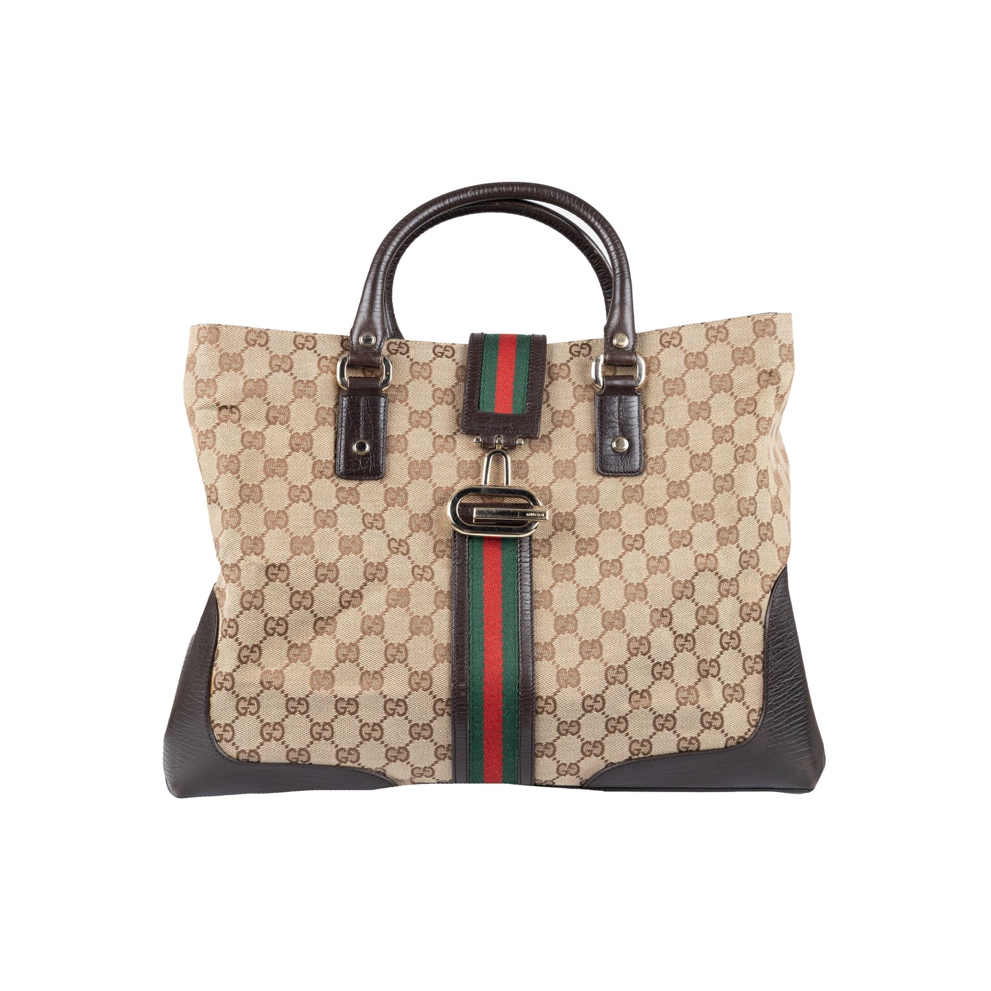 Gucci Monogram Canvas Junco Tote Bag - '00s