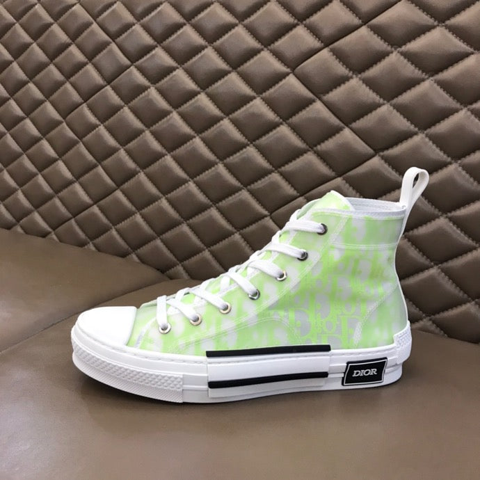 GLM - DIR B23 White and Yellow HIGH-TOP SNEAKER
