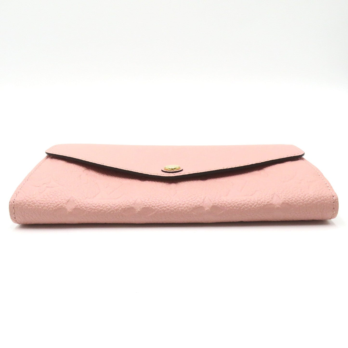 Louis Vuitton Portefolio Sarah Double Fold Wallet Leather Monogram Emplant  Pink M61291