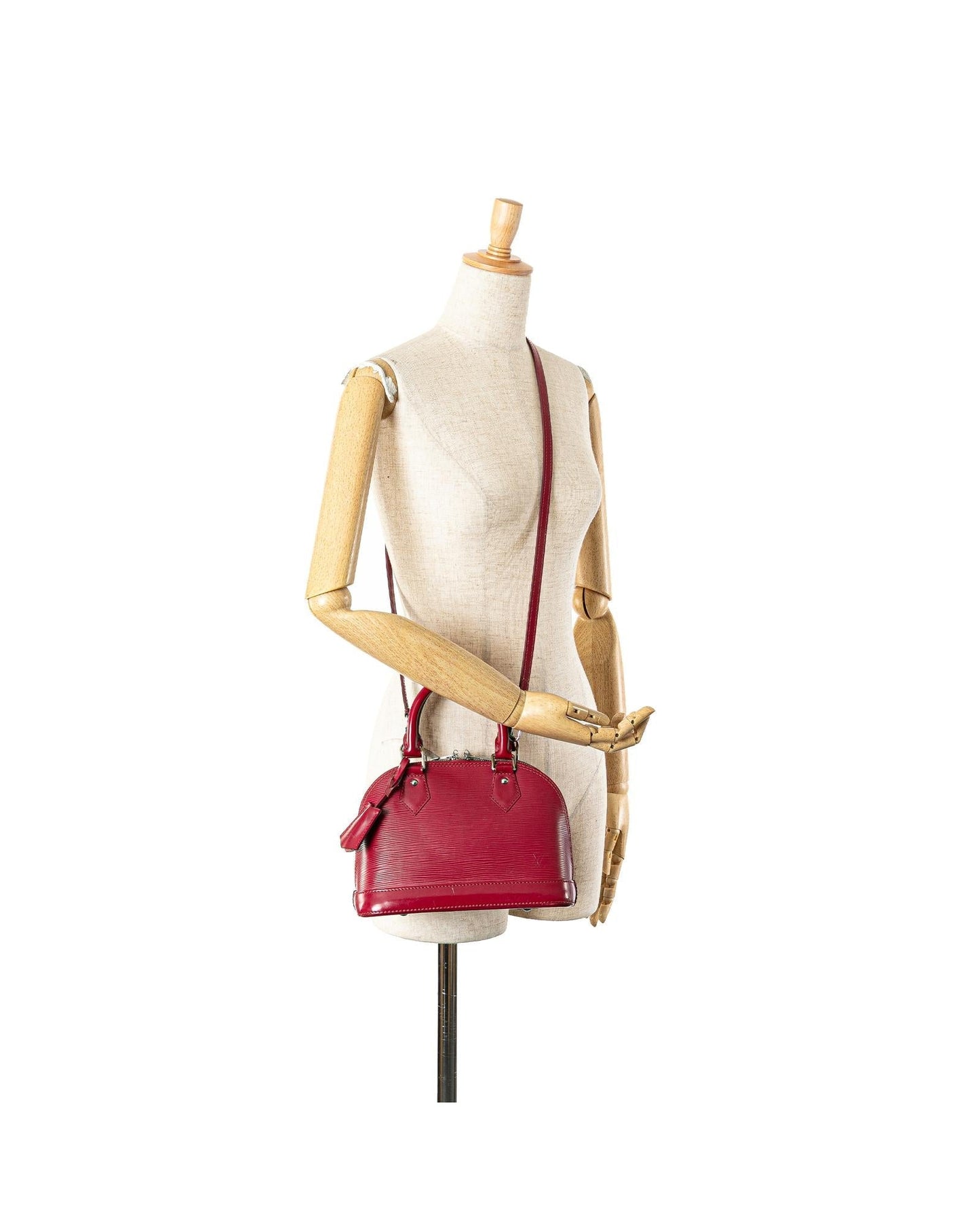 Epi Leather Alma BB with Rolled Handles and Shoulder Strap