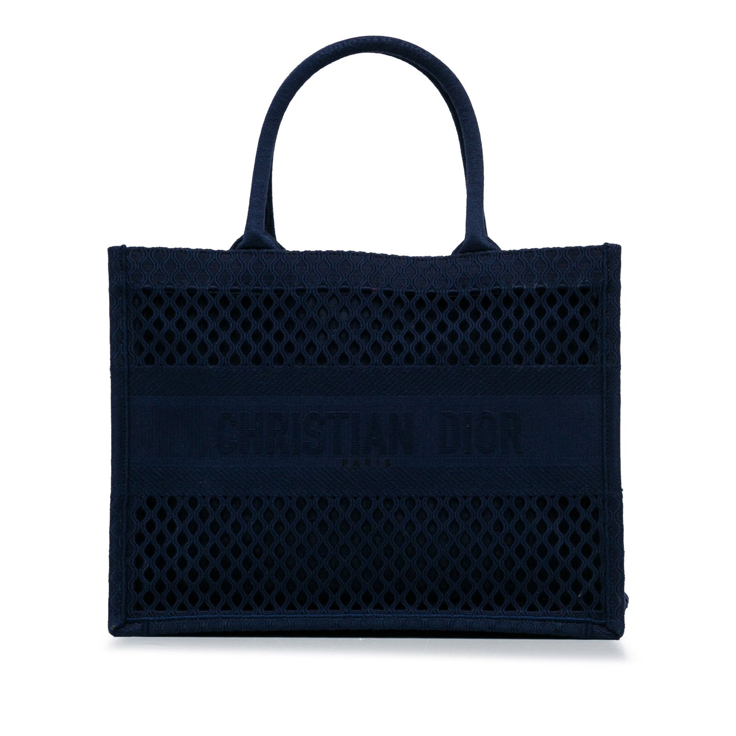 Dior Book Tote Medium Blue Mesh