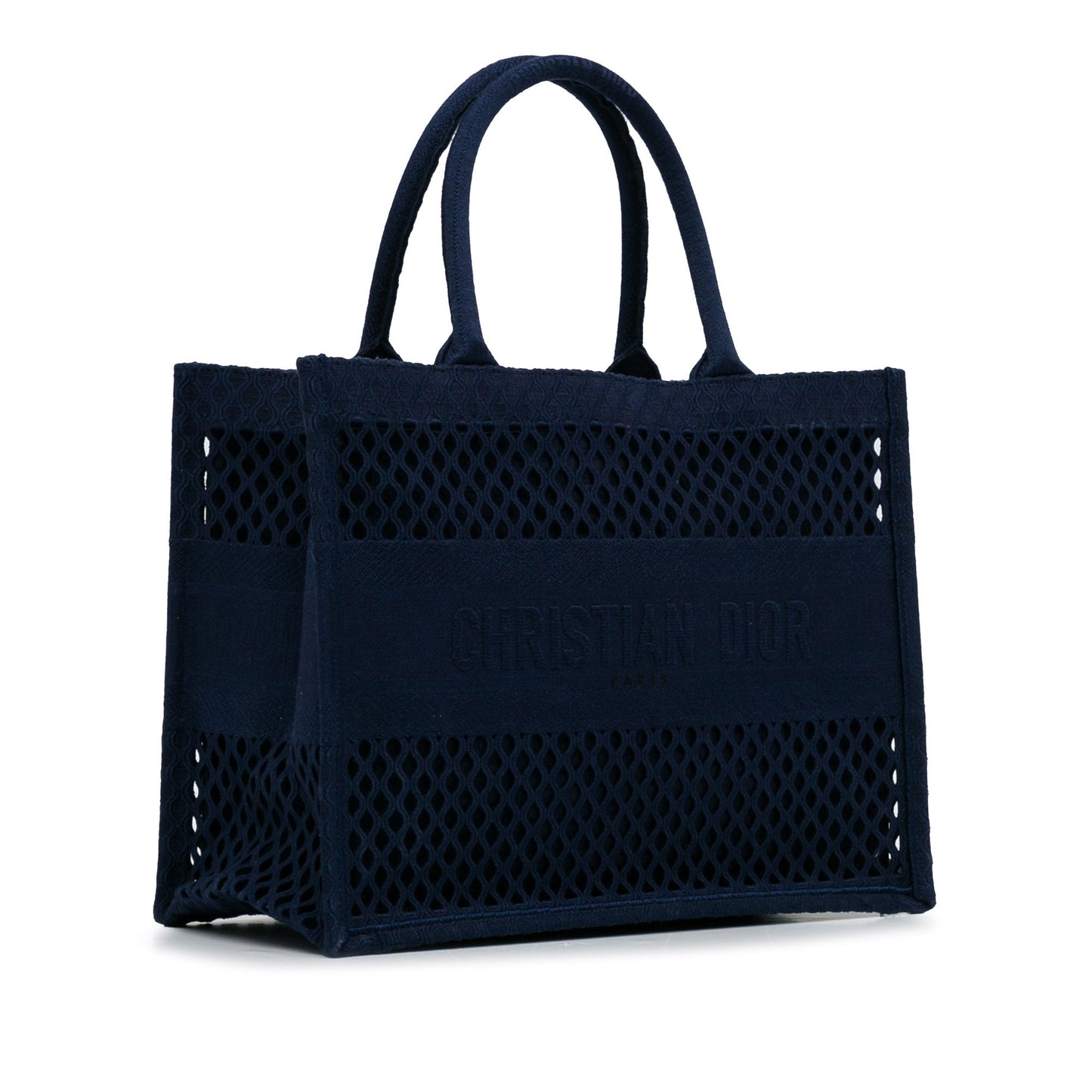 Dior Book Tote Medium Blue Mesh