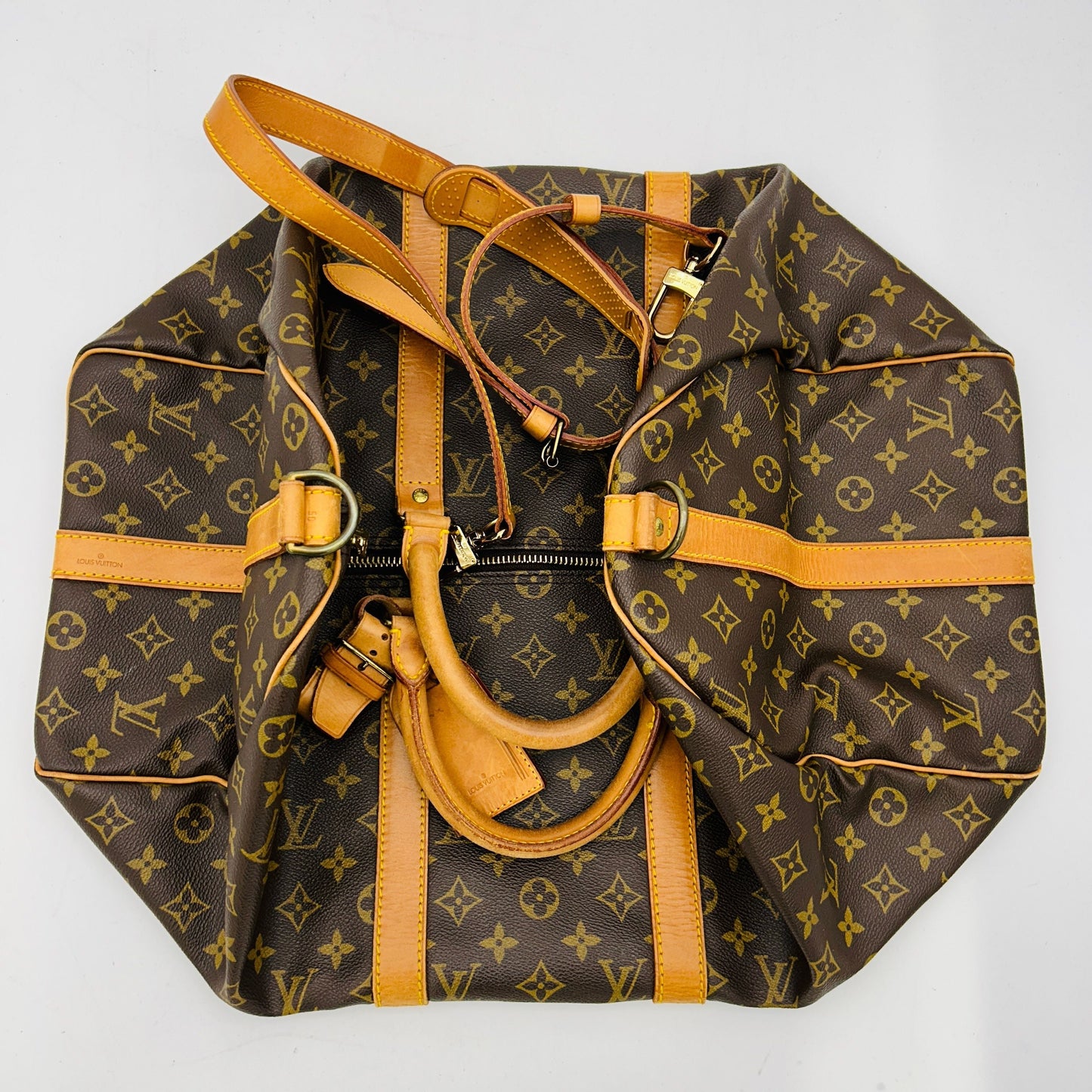 Louis Vuitton Monogram Keepall Bandouliere 60 Brown Boston Bag WD884168