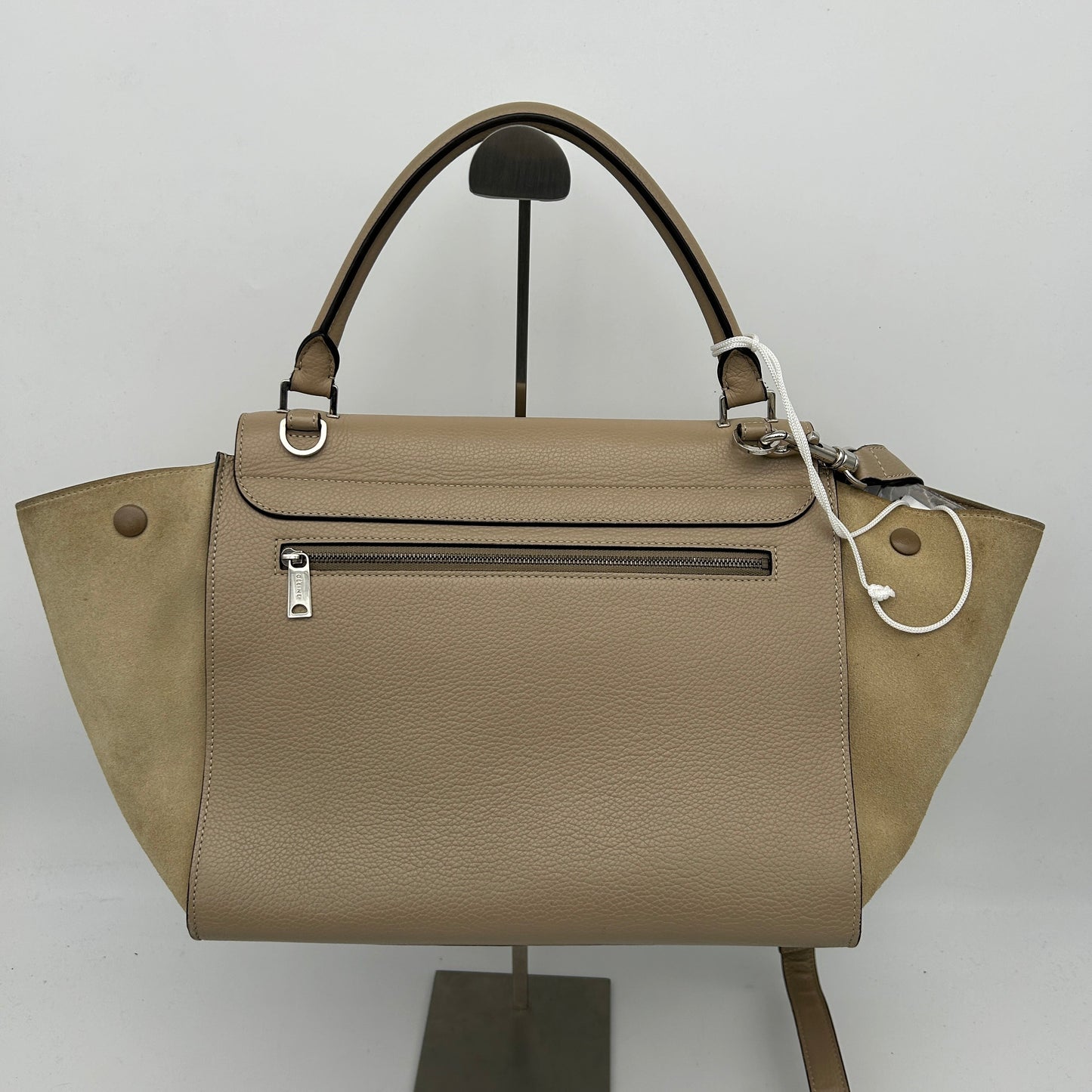 CÃƒÆ’Ã‚Â©line Trapeze Beige Leather Suede Medium Shoulder Bag