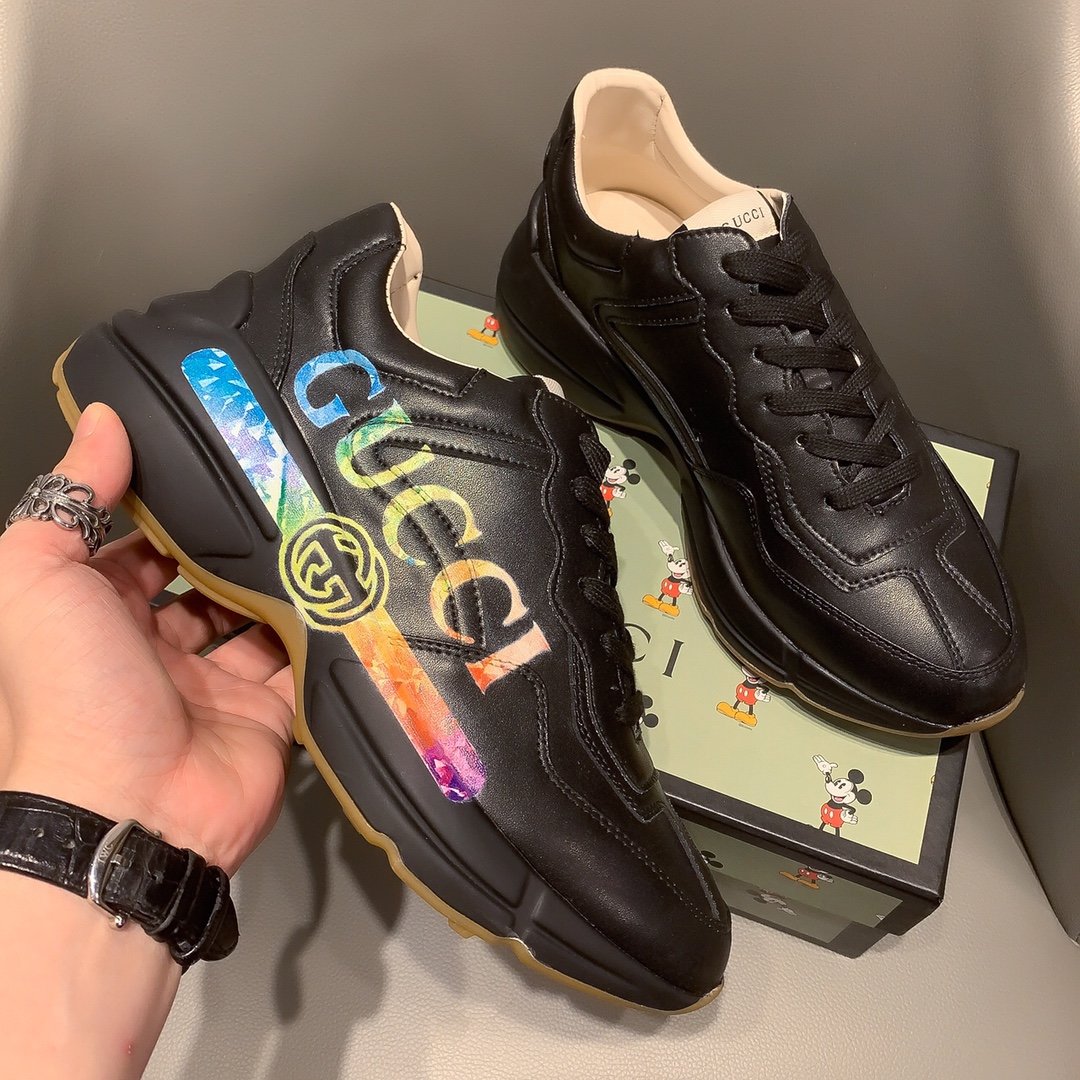 GLM-GCI  RHYTON VINTAGE TRAINER BLACK SNEAKER 145