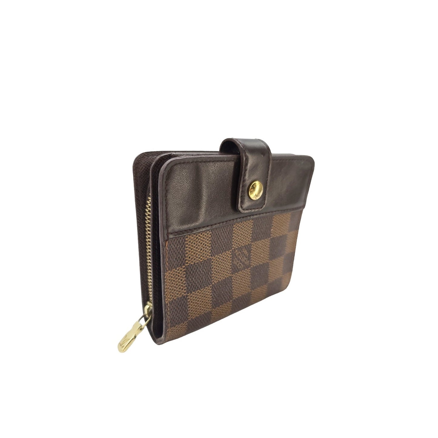 Louis Vuitton Vintage Damier Ebene Compact Zip Bifold Wallet