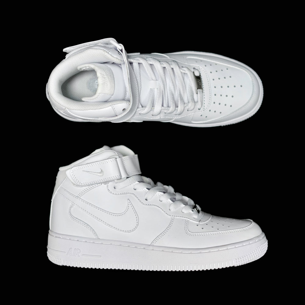 GLM - AF1 pure white mid-top