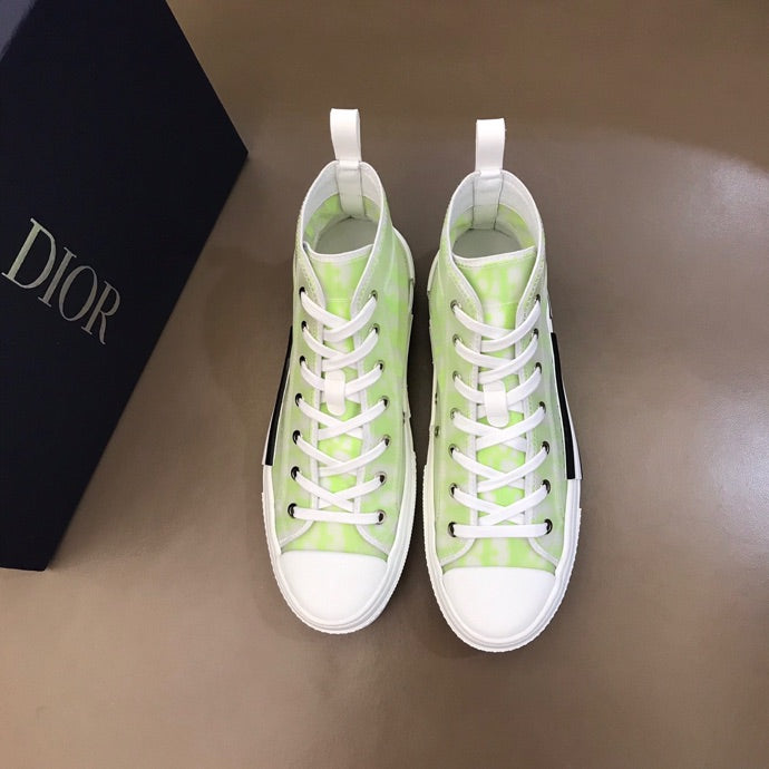 GLM - DIR B23 White and Yellow HIGH-TOP SNEAKER