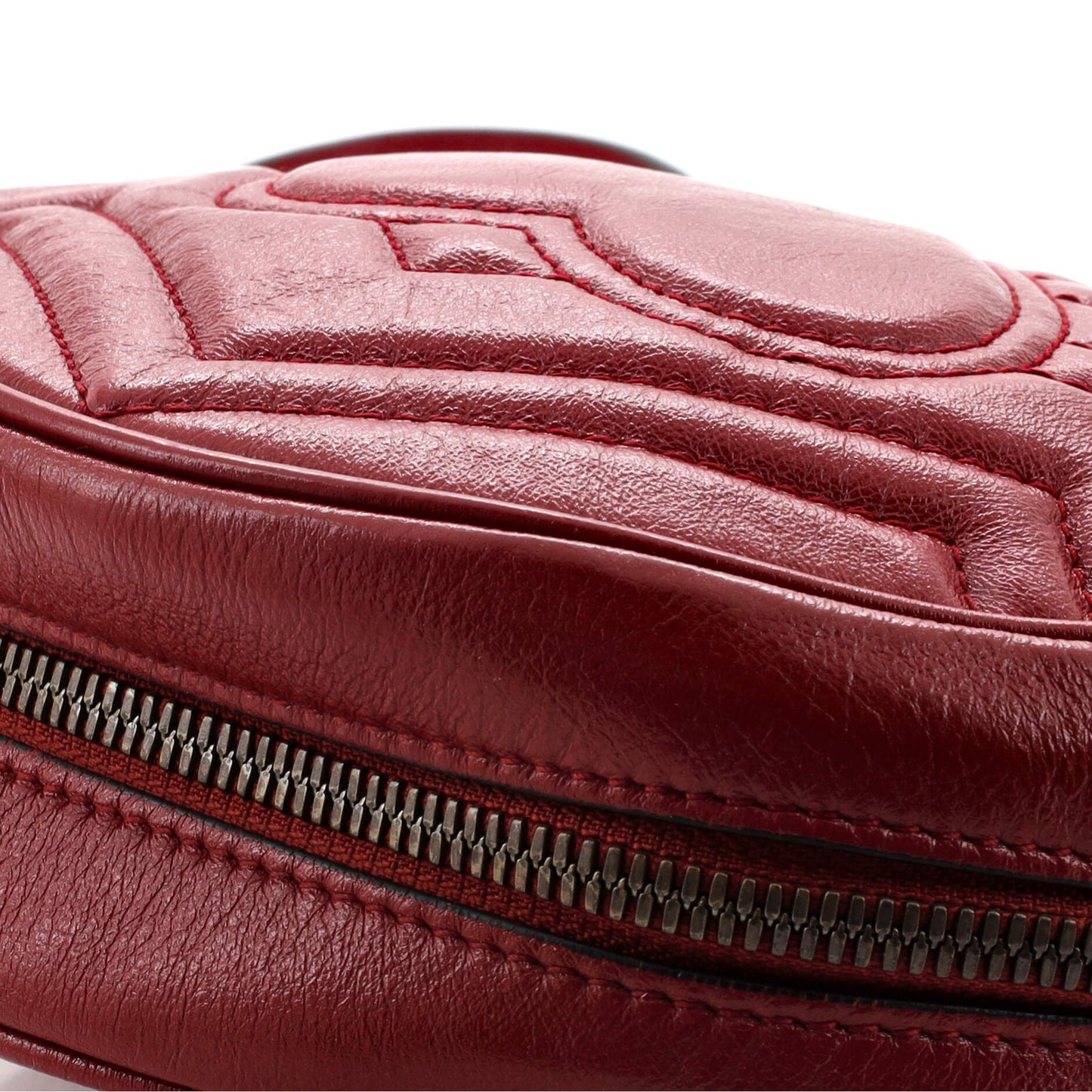 GG Marmont Round Shoulder Bag Matelasse Leather Mini