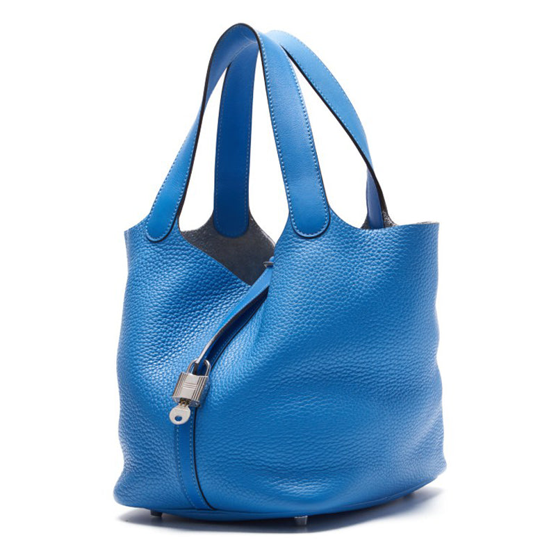 HERMES Picotin Lock MM Handbag  Clemence  Blue Paradise Blue Paradise Handbag  Handbag Lady Handbag Hybrid ÃƒÂ£Ã¢â€šÂ¬Ã‚Â ShipÃƒÂ£Ã¢â€šÂ¬Ã¢â‚¬Ëœ Himalan Bookstore Online