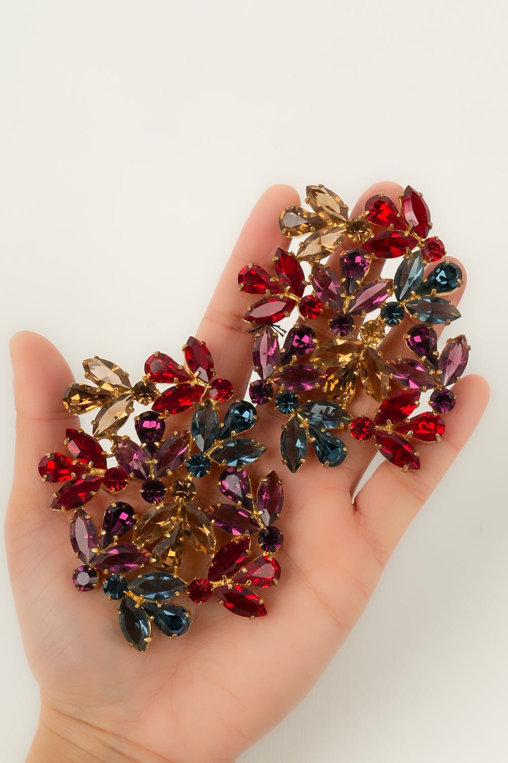 Ensemble de 2 broches multicolores