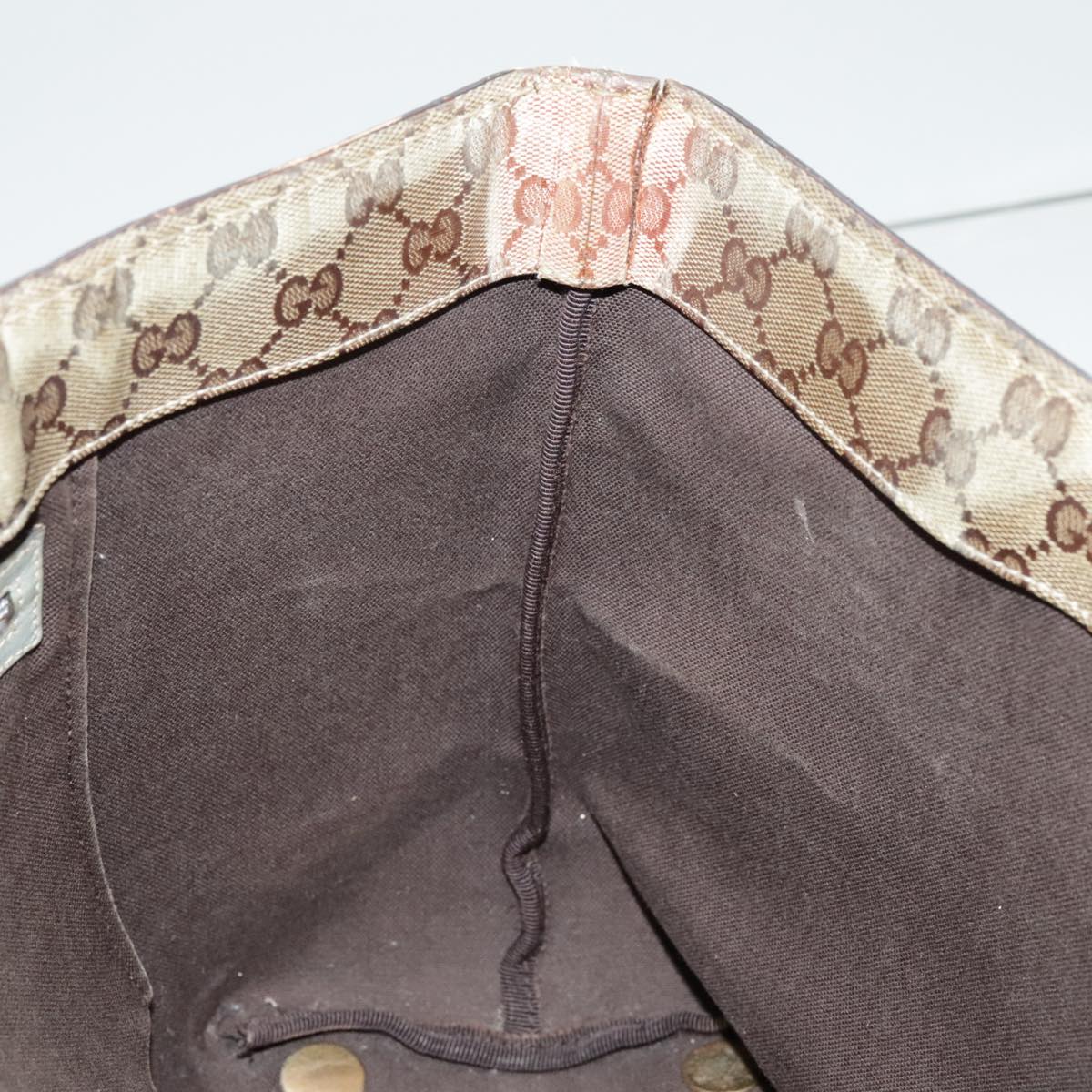 GUCCI GG Crystal Tote Bag Beige Gold 207291 100022
