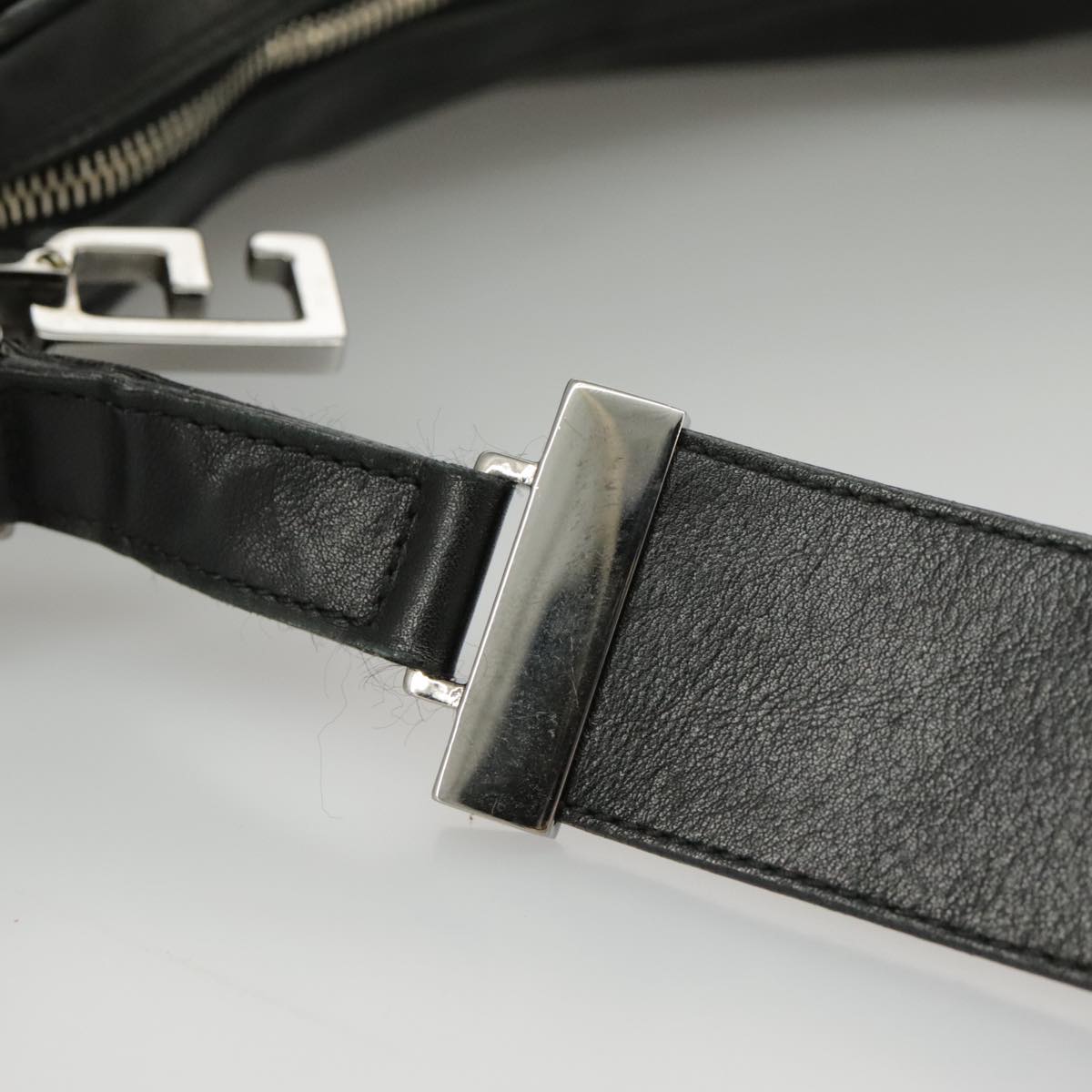 GUCCI Shoulder Bag Leather Black Silver 001 3341 3444 100048