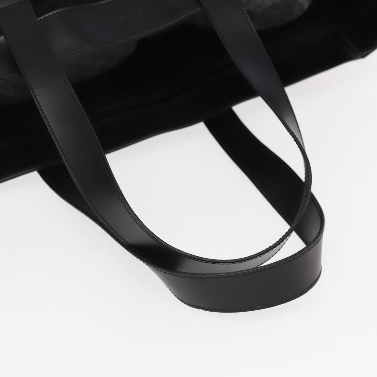 GUCCI Square GG Canvas Tote Bag Outlet Black Silver 91384 100086