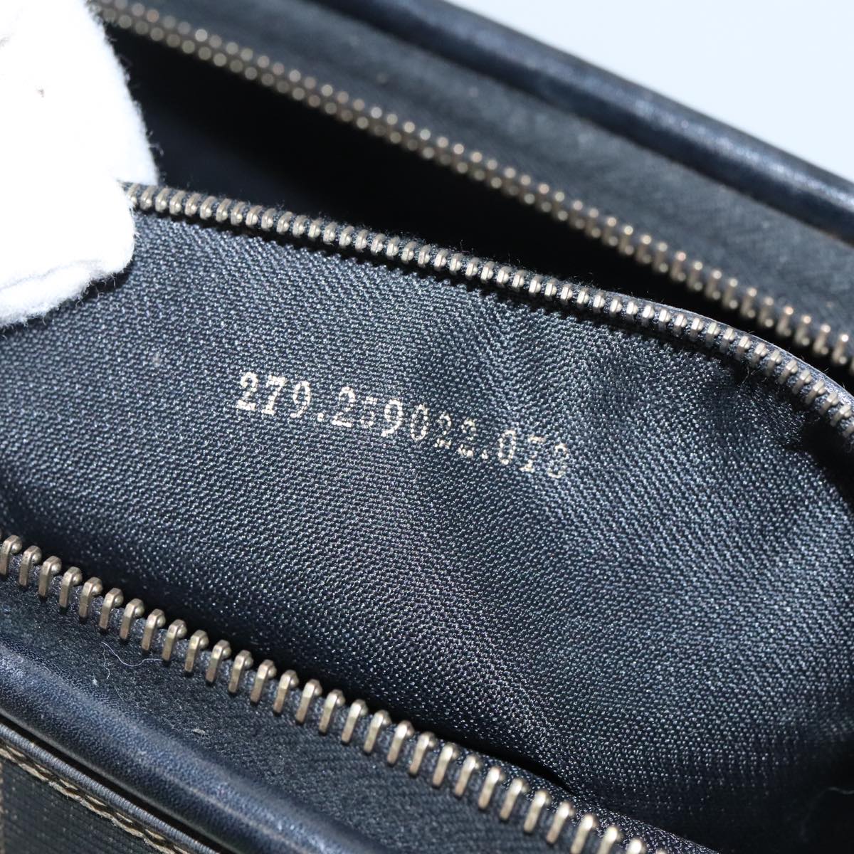 FENDI Pecan Canvas Hand Bag Brown Black gold 100100