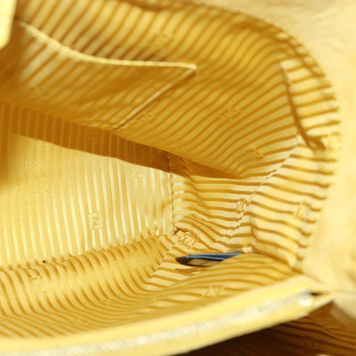 FENDI To joule Hand Bag Leather 2way Yellow Gold 100188