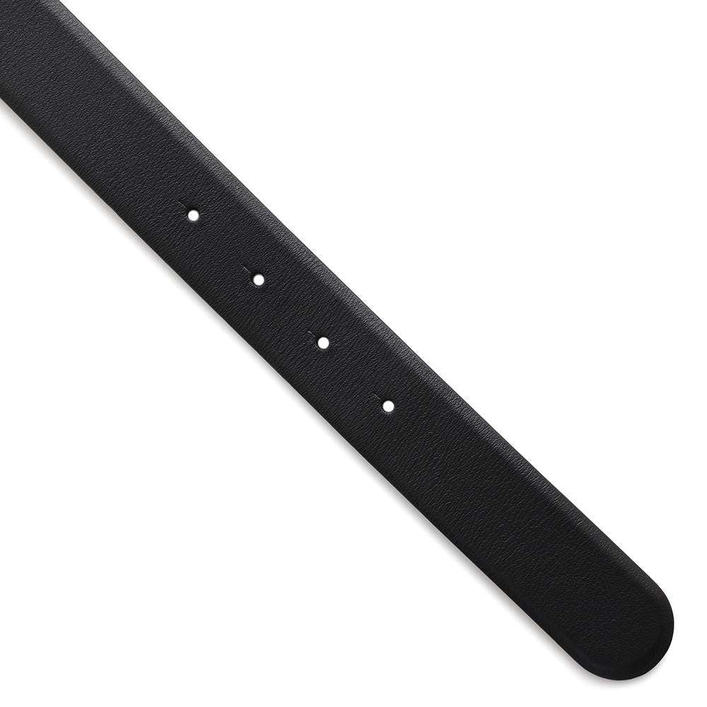 CHANEL CC Logo Belt Size 75 Black/White Leather