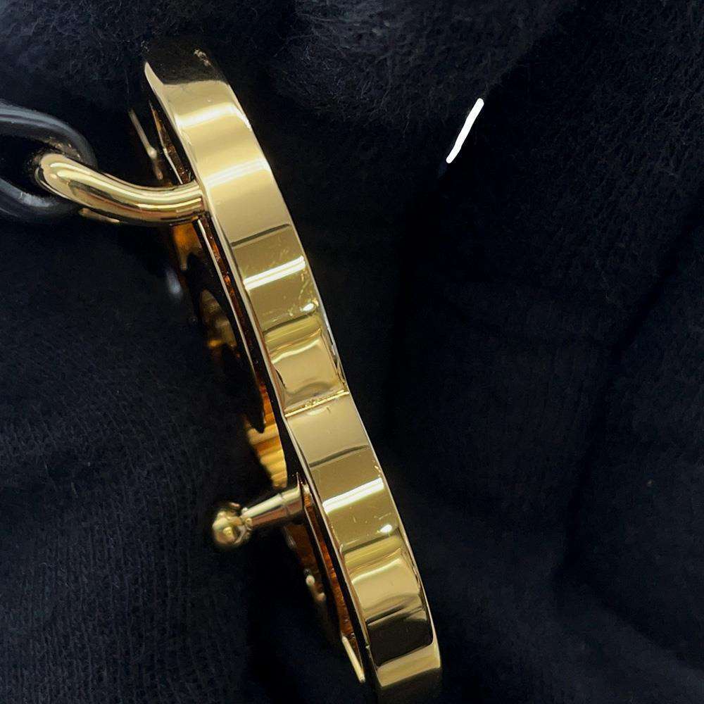 CHANEL CC Logo Belt Size 75 Black/White Leather
