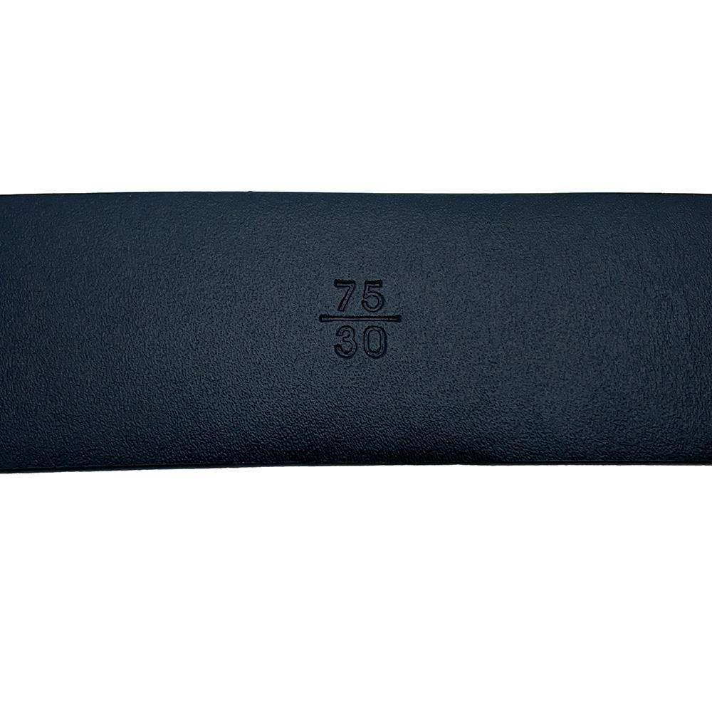 CHANEL CC Logo Belt Size 75 Black/White Leather