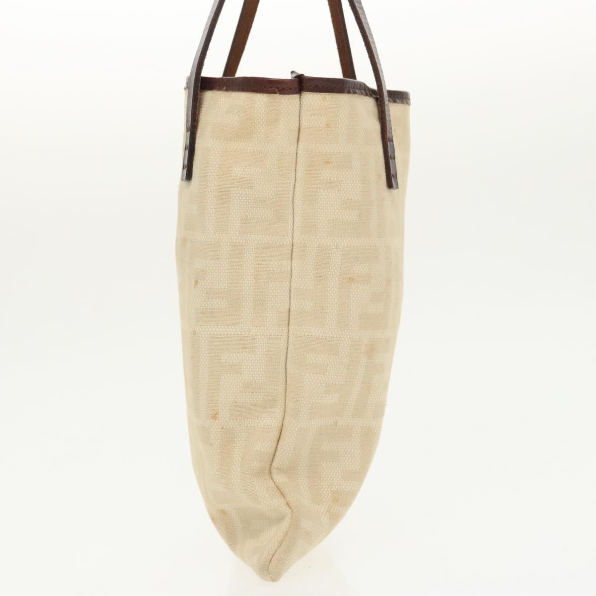 FENDI Zucca Canvas Hand Bag Beige 100235